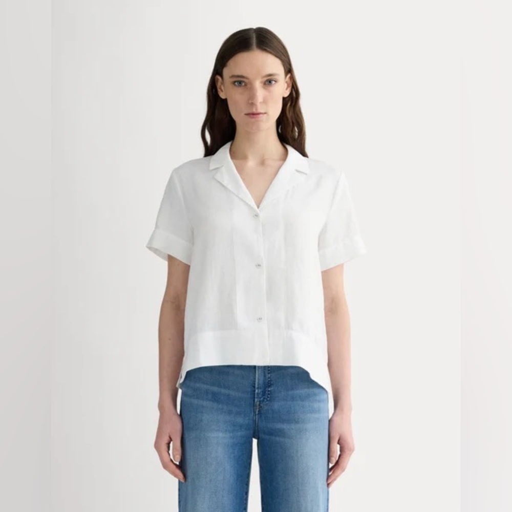 Everlane THE NOTCH SHIRT IN LINEN White size 2